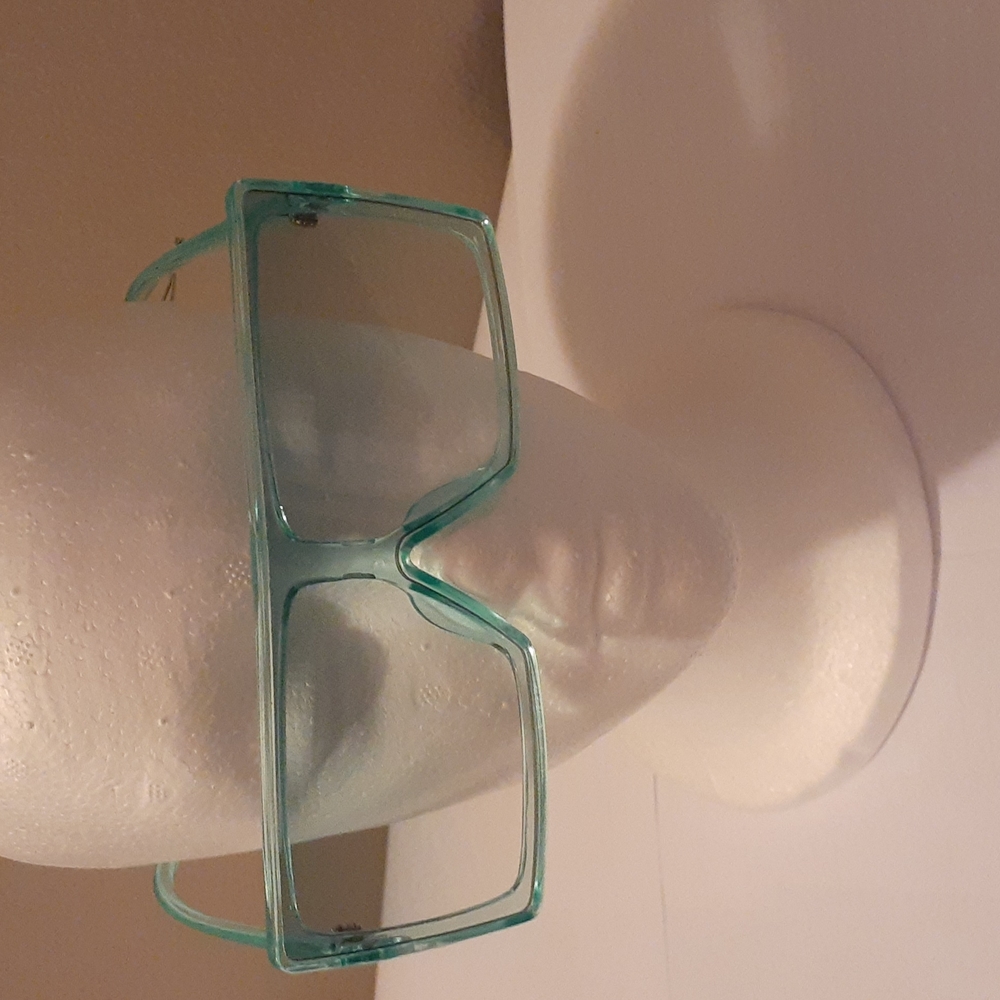 Light Mint Green Oversize Crystal Pastel Sunglasses